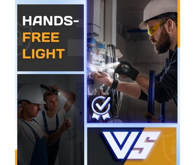 Rechargeable LED Flashlight Gloves