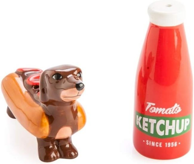 Sausage Dog and Ketchup Salt and Pepper Set