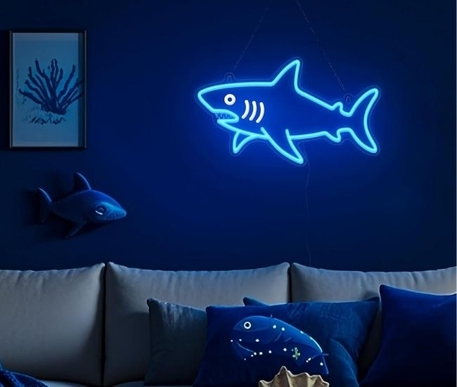 Shark Neon Wall Light