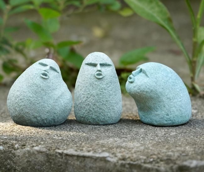 Stone Face Garden Trio
