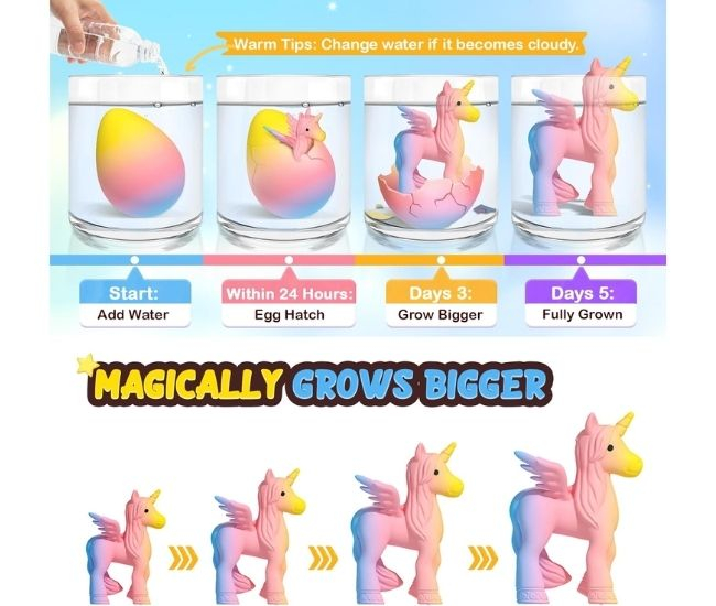 Unicorn Hatching Eggs 6 Pack
