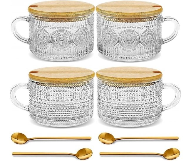 Vintage Glass Mug Set