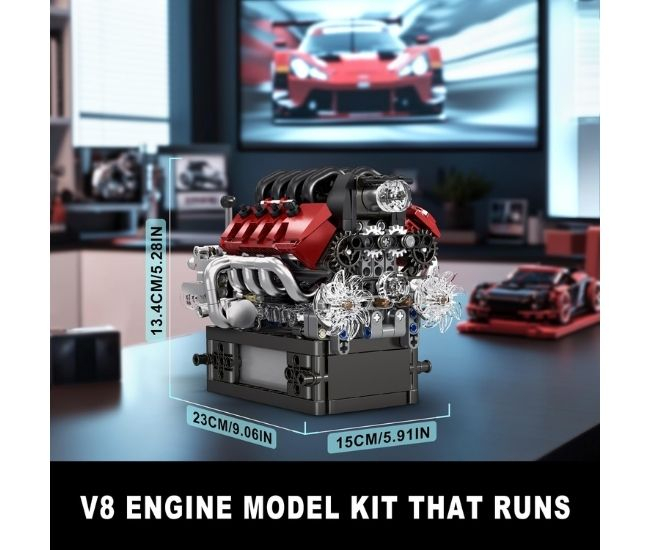 Working V8 Engine Model Kit