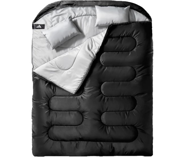 Double Sleeping Bag With Pillows