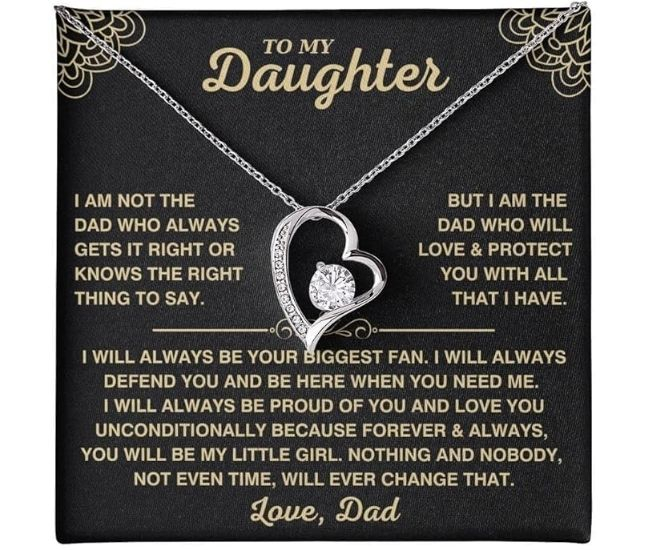 Daughter Heart Necklace Gift
