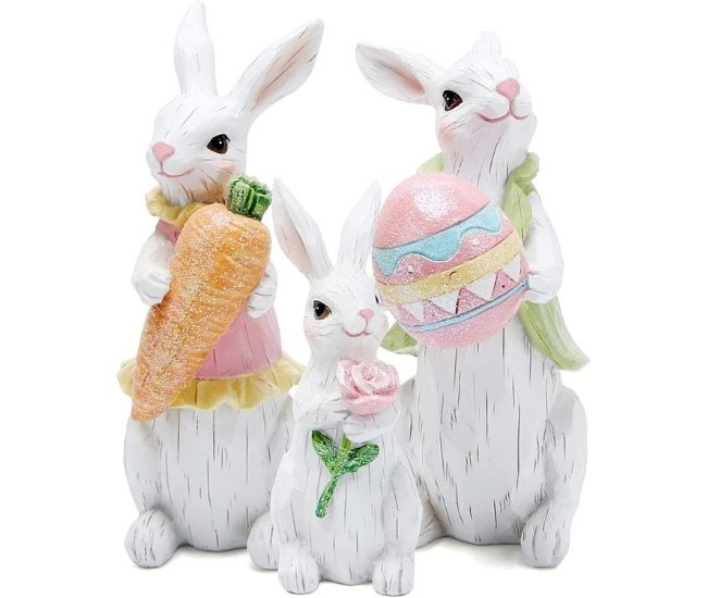 Easter Bunny Family Figurine