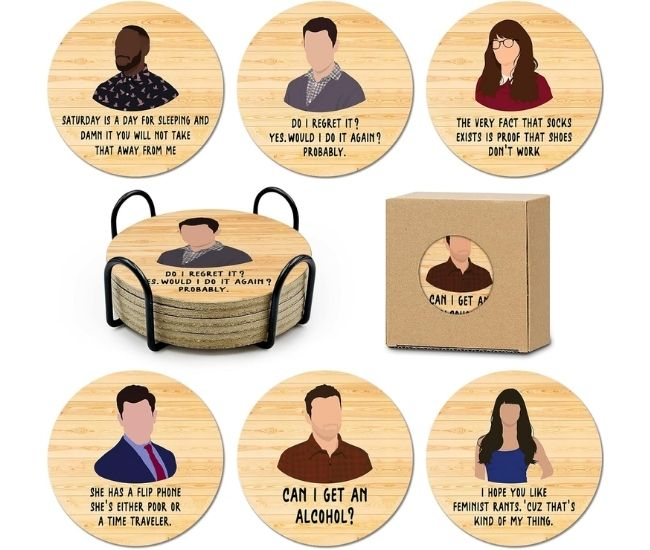 New Girl TV Quote Coaster Set