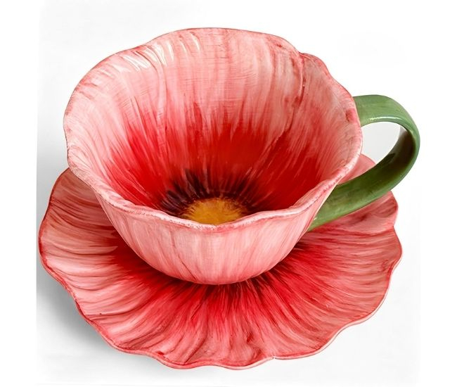 Poppy Tea Cup Set