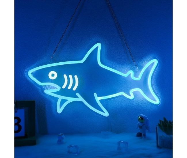 Shark Neon Wall Light