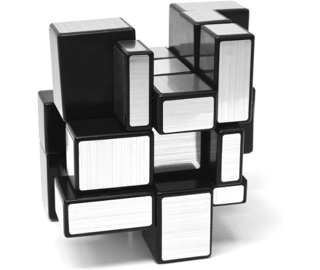 Silver Mirror Shape-Shifting Cube