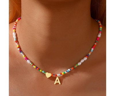 Colour Pop Initial Necklace