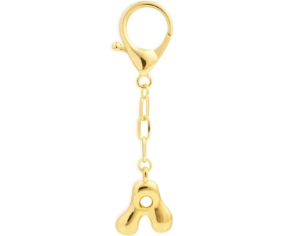 Gold Initial Bag Charm