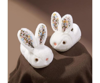Plush Bunny Toddler Slippers