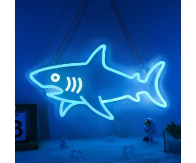 Shark Neon Wall Light