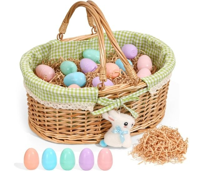 Wicker Easter Basket Gift Set
